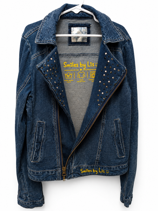 Stay Wild Hand-Painted Girls Denim Jacket