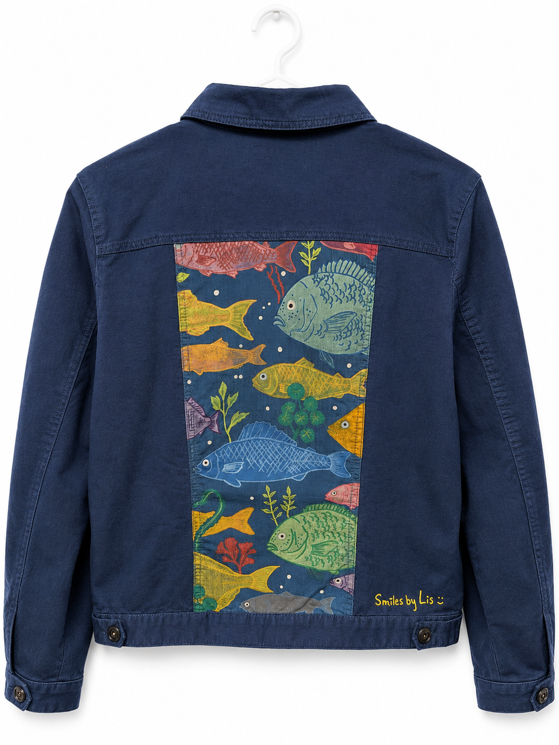 Ocean Garden Hand-Painted Jacket 🐟🌿