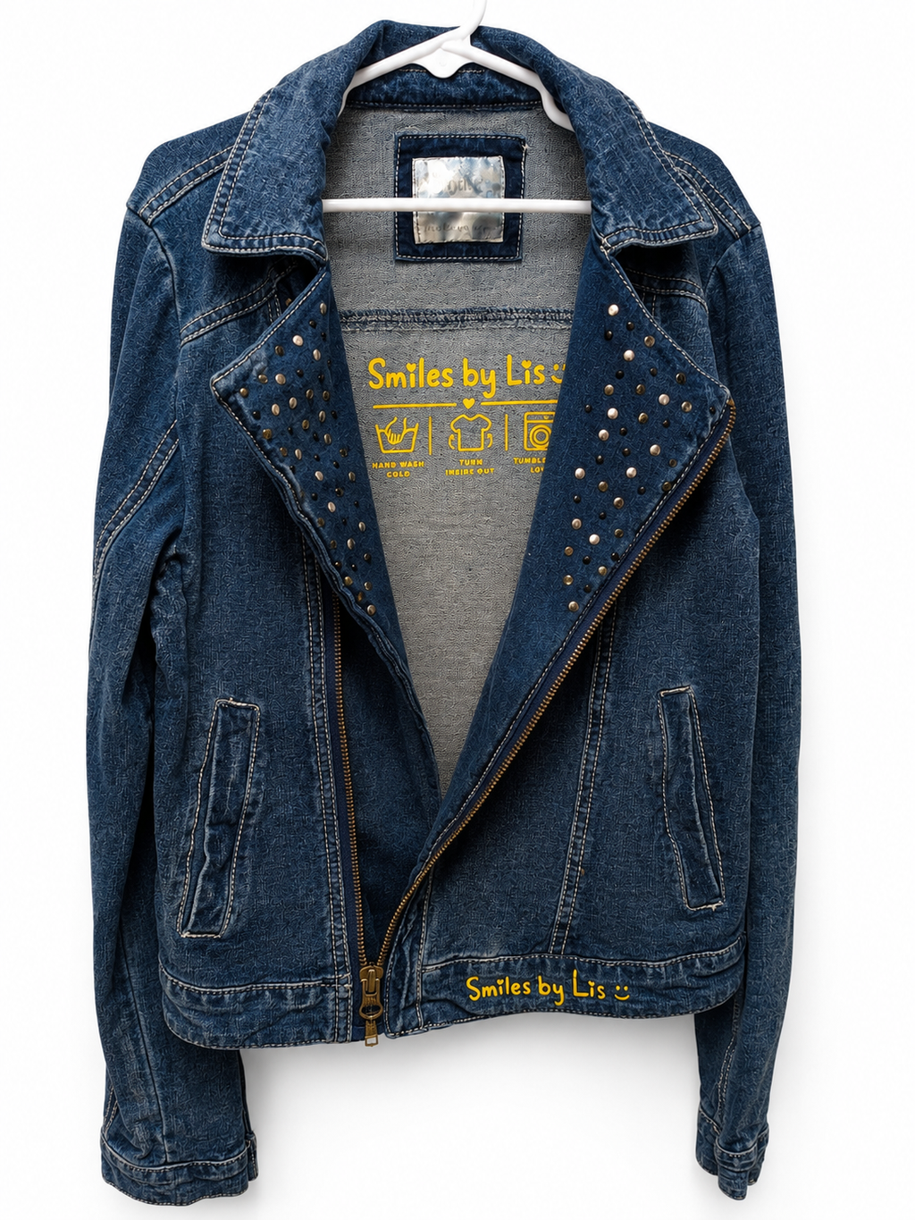Stay Wild Hand-Painted Girls Denim Jacket