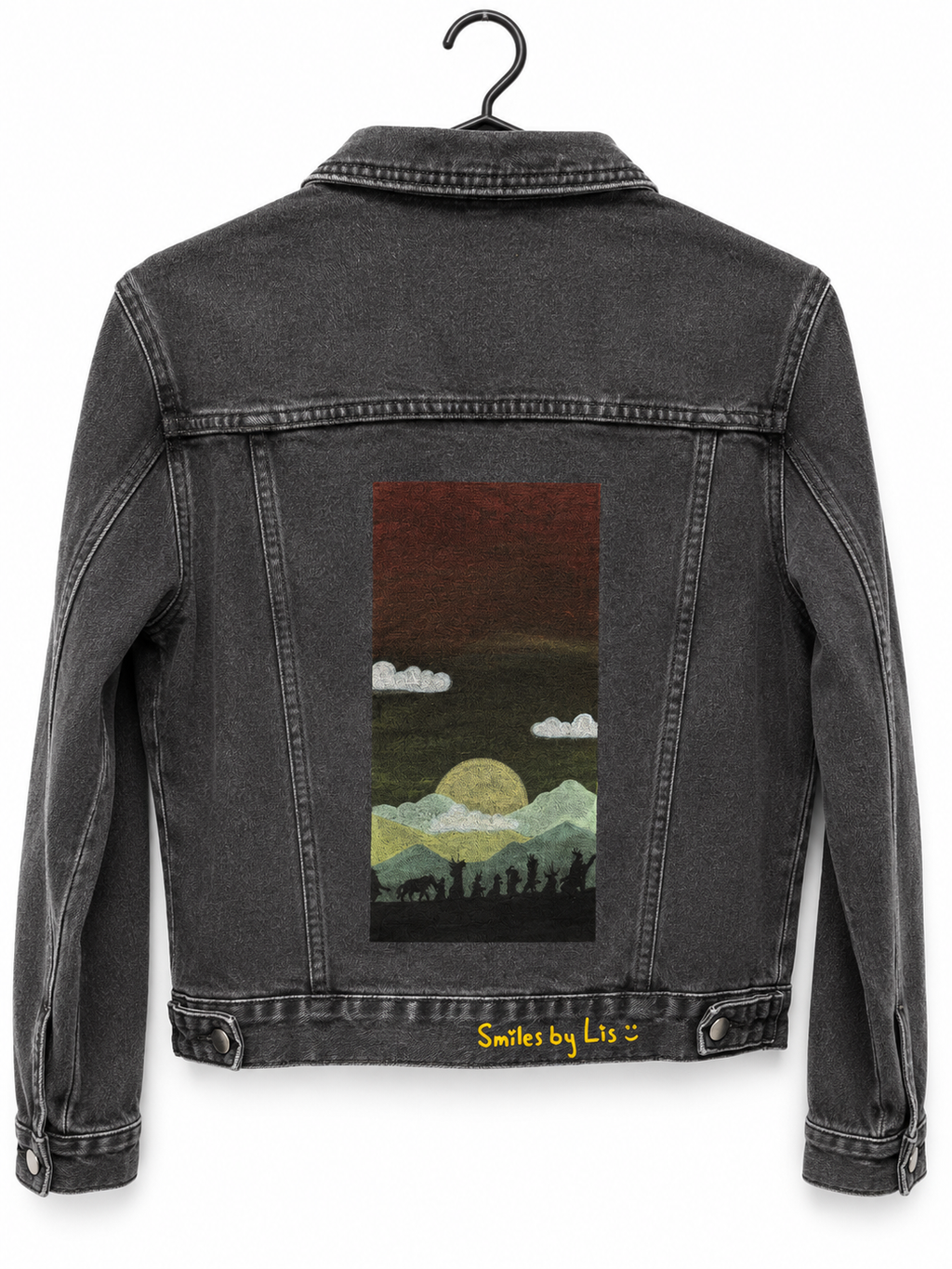 Hike Horizon Hand-Painted Denim Jacket